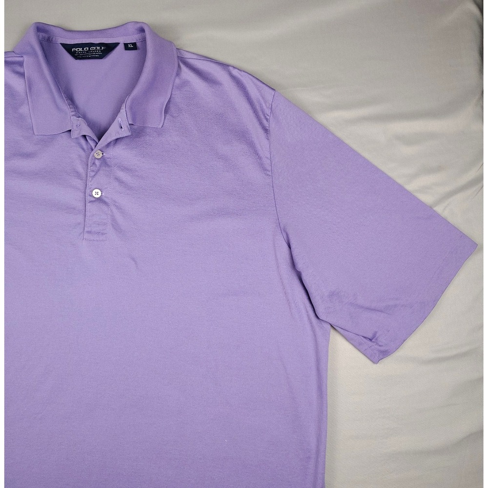 Polo Golf Ralph Lauren Pima Cotton Polo Shirt Men's XL Purple Short Sleeve - Picture 6 of 14